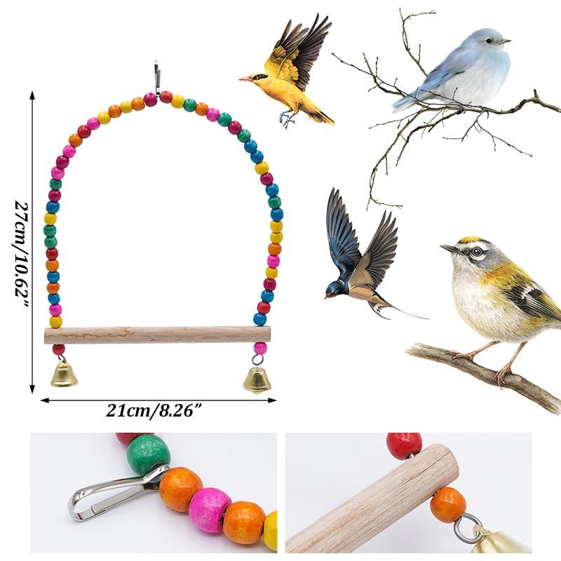 1 Stück Vogelspielzeug Schaukel Kauspielzeug Trainingsspielzeug Kleiner Papagei Hängende Hängematte Papageienkäfig Sitzstange Spielzeug mit Leiter Haustierbedarf