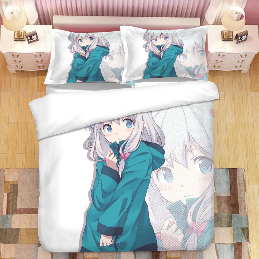Anime Girl Izumi Sagiri 3D Printed Bedding Set King Duvet Cover Pillow Case Comforter Cover Bedclothes Bed Linens Home Textiles