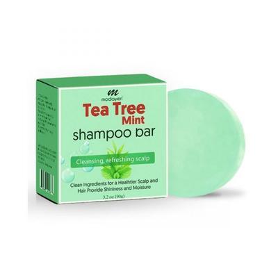 Teebaum Minze Shampoo Bar - Revitalisierendes Öl Sulfatfrei und Vegan Natürlicher Haarreiniger Geeignet für alle Typen Zero Waste Pflege 3,2 oz.