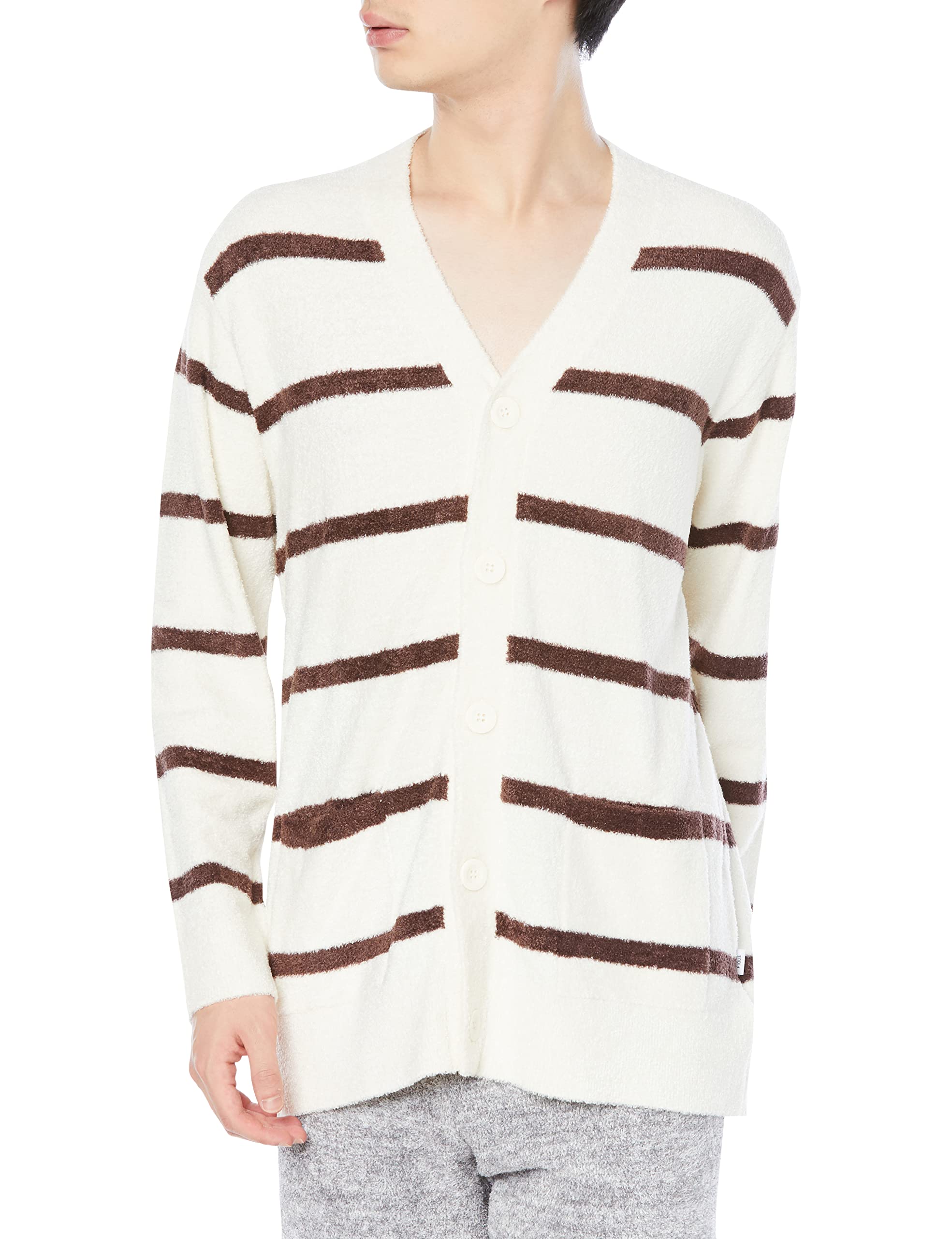 

HOMME Hot Smooth Border Cardigan PMNT225907 IVR M [Gelato Pique] Men s