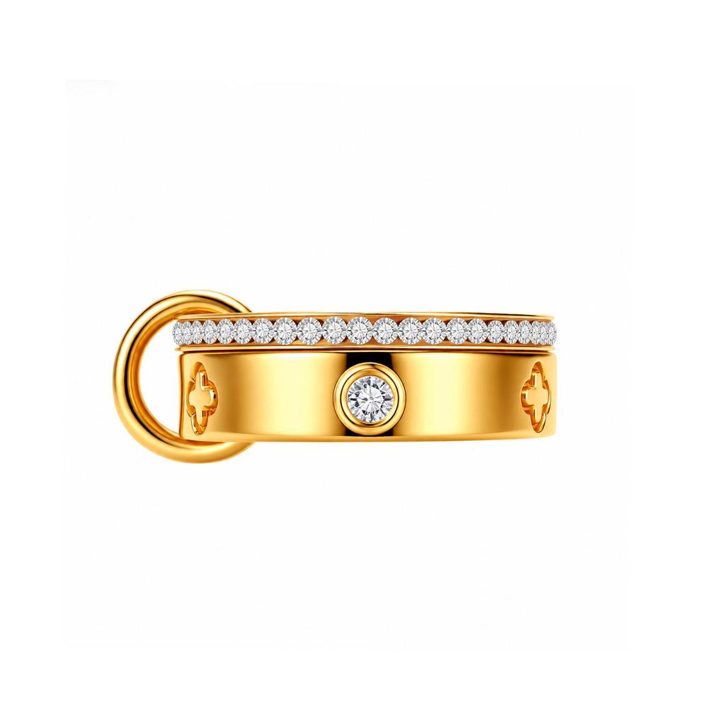 European-American Titanium Steel Stackable Finger Ring - Niche Design