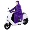 Electric Bike Raincoat Enlarged Protection Oxford Cloth Adults Sleeve Rain Poncho for Cycling Purple 5XL