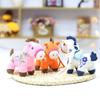 Mascot Dolls Plush Horse Keychain 12cm Plush Horse Doll Pendant Zodiac Pony Figurine  Festive Decor