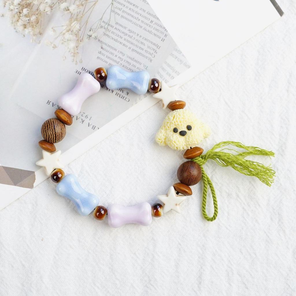Ceramic beaded bracelet small fresh ancient style national style simple bracelet summer