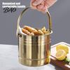 Ice Bucket for Drinks And Snacks Stainless Steel with Removable Strainer, Bar Wine Champagne Beer Chilling Cooler Red Wine, Portable Home KTV