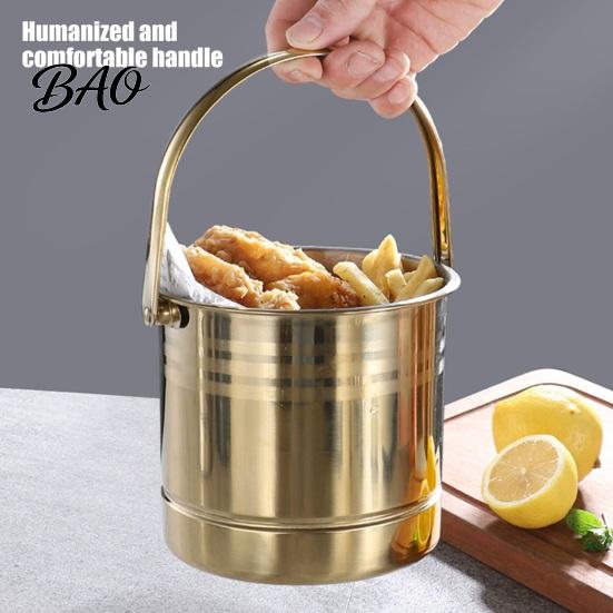 Ice Bucket for Drinks And Snacks Stainless Steel with Removable Strainer, Bar Wine Champagne Beer Chilling Cooler Red Wine, Portable Home KTV