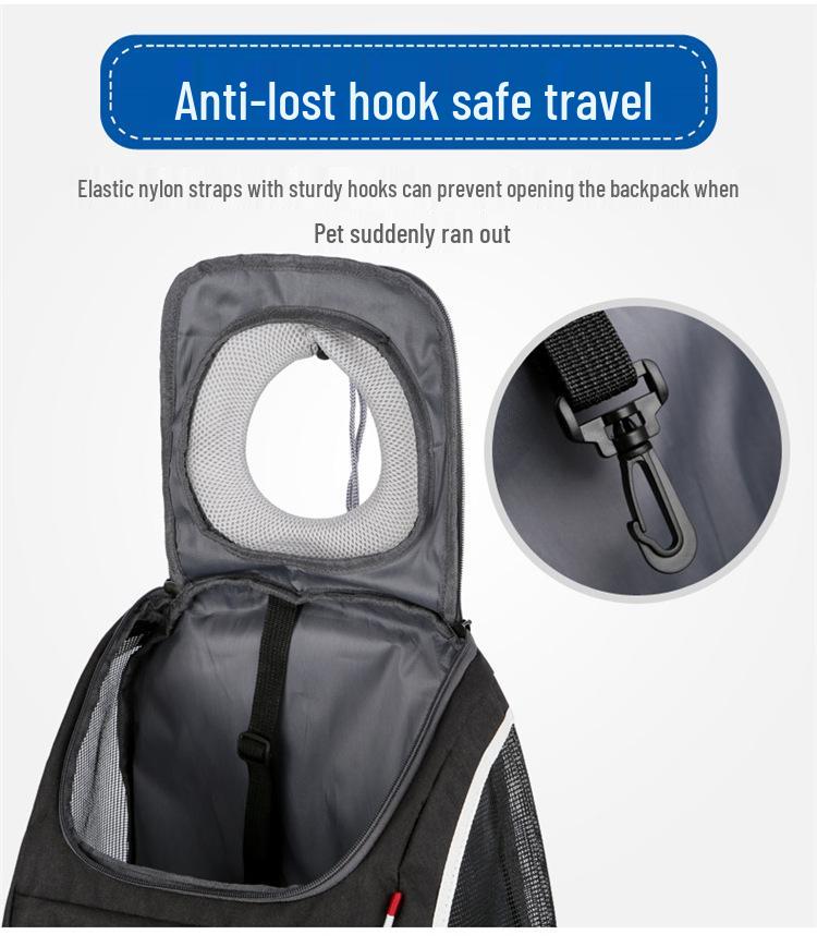 Breathable Pet Backpack for Cats & Dogs - Portable Double Shoulder Travel Bag