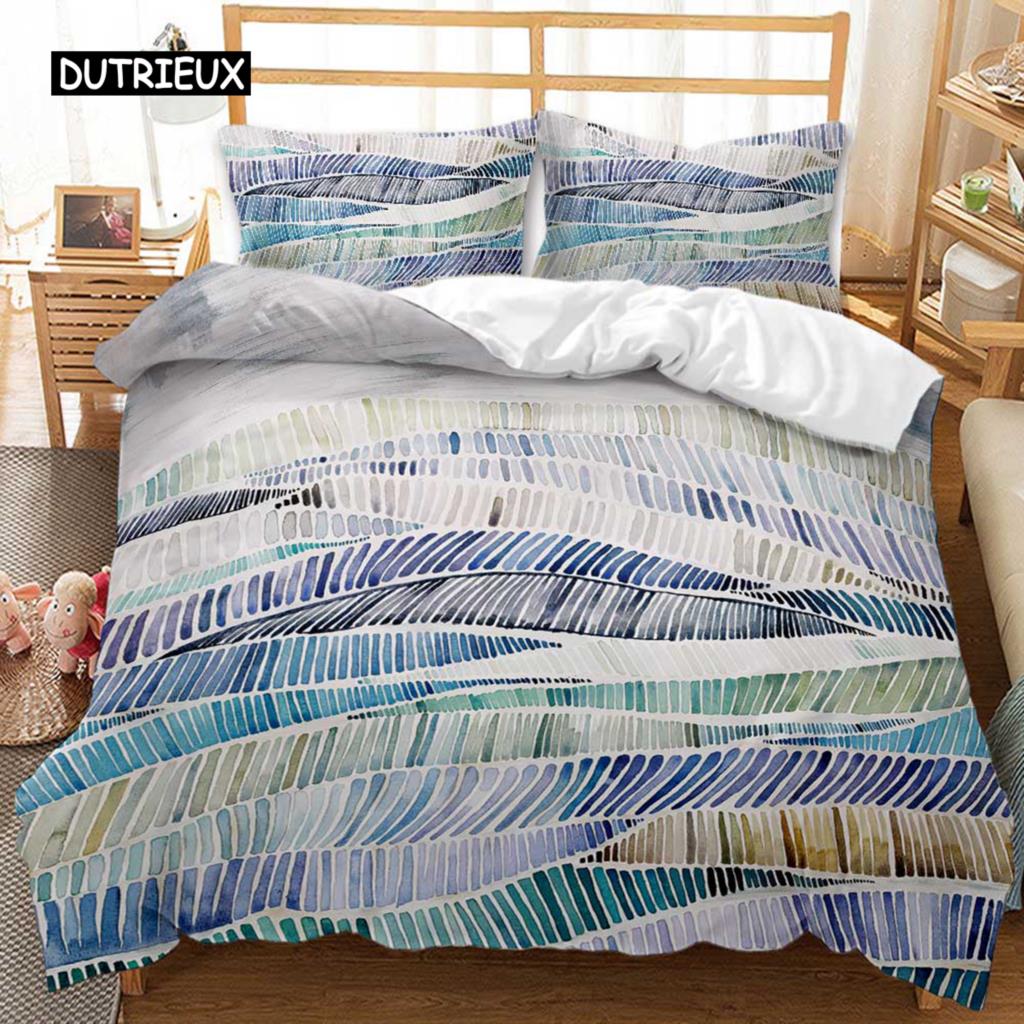 Marble Duvet Cover Set Tie Dye Blue And Orange Modern Art Abstract Twin Bedding Set Double Queen King Microfiber Comforter Cover