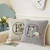Chenille Jacquard Light Luxury Simple Modern Pillow Sets Sofa Cushion Sets White Horse Bed Pillow Cushion Bag Pillow