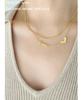 European Double Layer Heart Necklace for Women - Trendy Spicy Girl Clavicle Chain