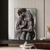 Naked Black Couple Poster Perfect Lovers Wall Art Prints Nude African Black Men and Women Canvas Painting Living Room Portrait Picture Decor 40x60x1