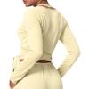 European & American Breathable Wide-Leg Pants with Fitness Halter & Strappy Long-Sleeve Yoga Top