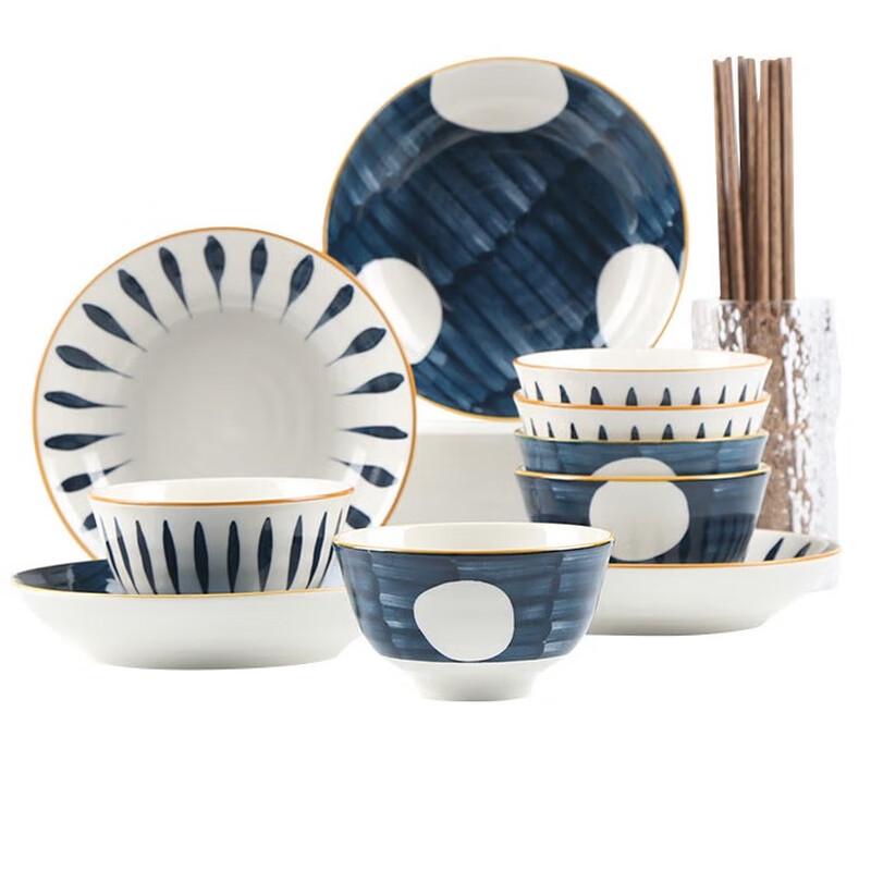Qinghe 22-Piece Ceramic Dinnerware Set