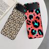 Leopard Print Pink Case For Samsung Z Flip 6 5G Galaxy Z Flip 5 4 3 5G Black Hard Cell Phone Cover Luxury PC Shell Coque