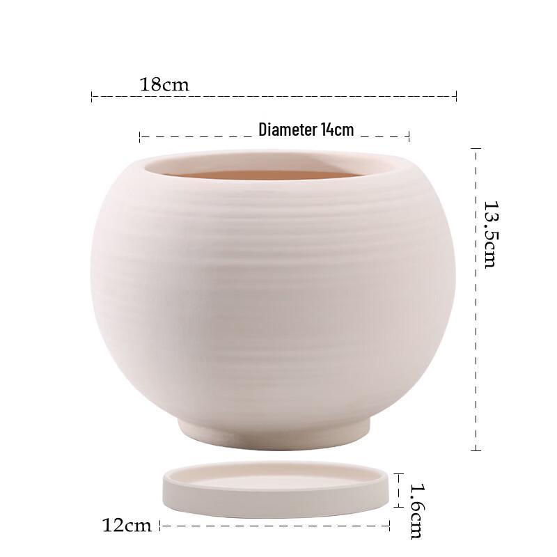 MOJY Spherical Ceramic Flower Pot