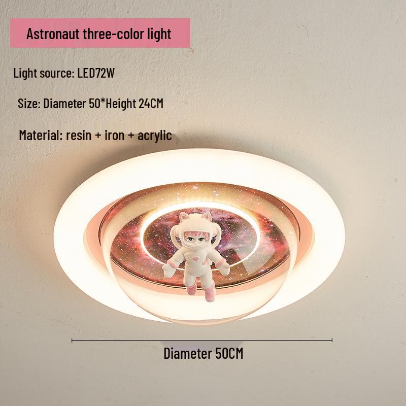 Smart Voice-Controlled Ceiling Light for Girls Princess Room - Full Spectrum Eye Protection Three-Color Lighting