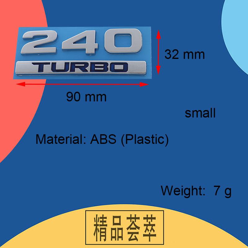 3D Premium TURBO 240 TURBO für Auto Kotflügel Kofferraum Heckhaube Aufkleber Emblem Abzeichen Aufkleber Zubehör