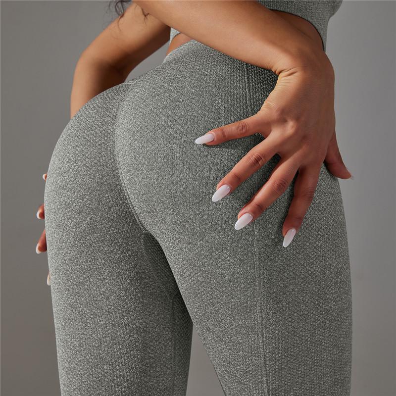 Nessaj Hip Lift Stretchy Shapewear Pants Knit High Waist Yoga Pants Outdoor Women Running Fitness Pants