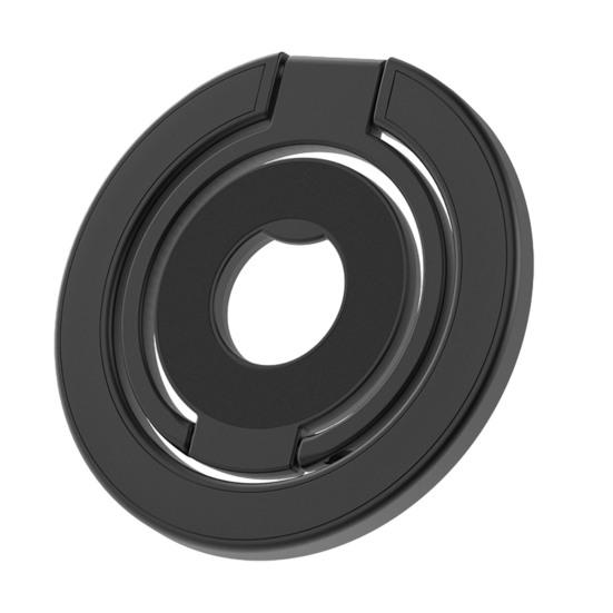 

Магнитная подставка-кольцо для телефона, складной держатель для телефона, двусторонний дизайн, горизонтальное и вертикальное крепления для стола и автомобильного крепления чёрный