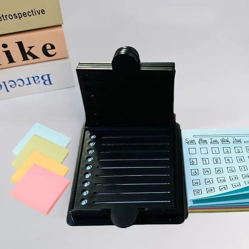 Multi Purpose Sticky Note Holder Set with Template Notepad Dispenser Sticky Note Stencil  Desk