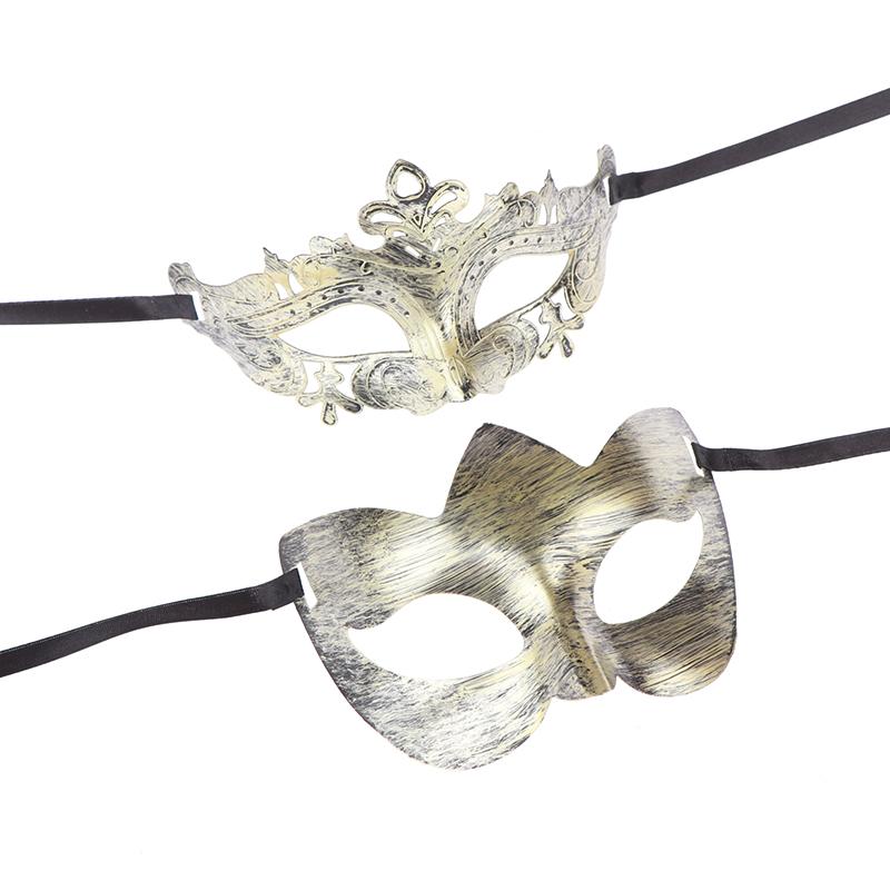 2Pcs Halloween Mask Retro Half Face Costume Masks Masquerade Party Decorations Plastic Women'S Props Dance Mask