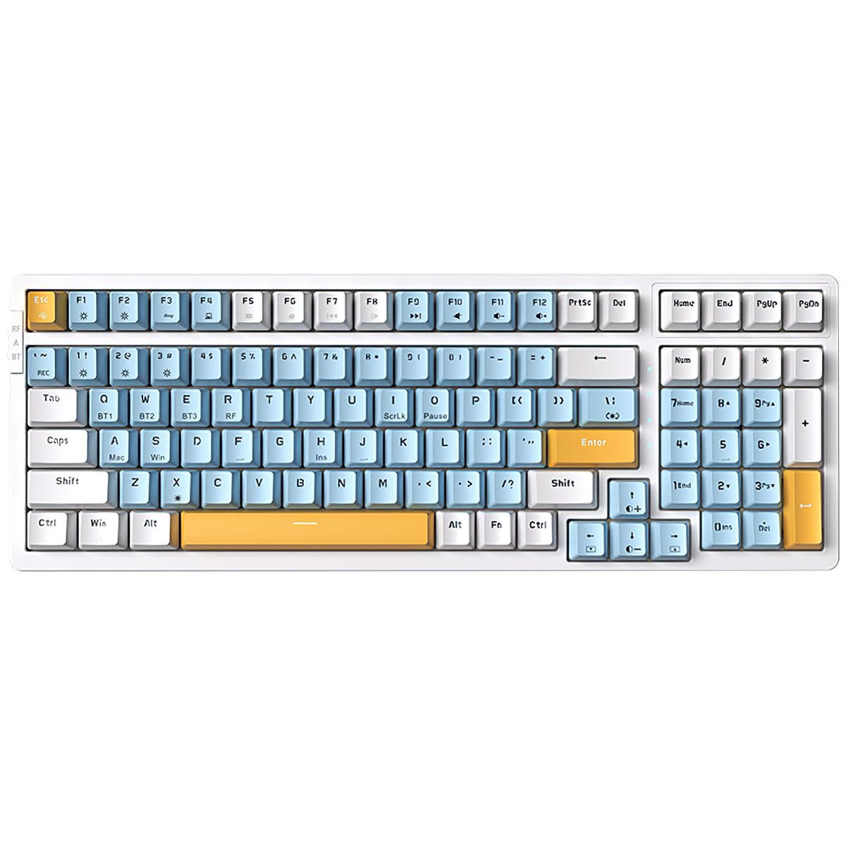 

Merdia Mechanical Keyboard, Type-C Wired, 2.4G, 100 Keys, Independent Key Switches, LED Backlight, English Layout, ABS Material, for Mac & Windows,