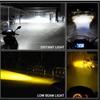 High Low Beam Motorcycle LED Headlight Bulb With Fan Dual Color DRL Beam Light  Motorcycle Lighting