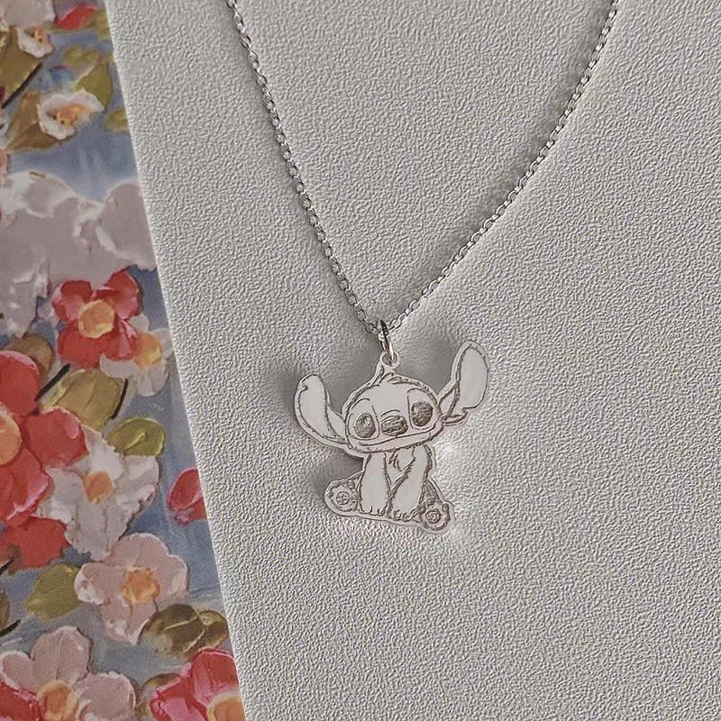 Cute Anime Stitch Pendant Necklace Trendy Fashionable Gift For Girls In 2024