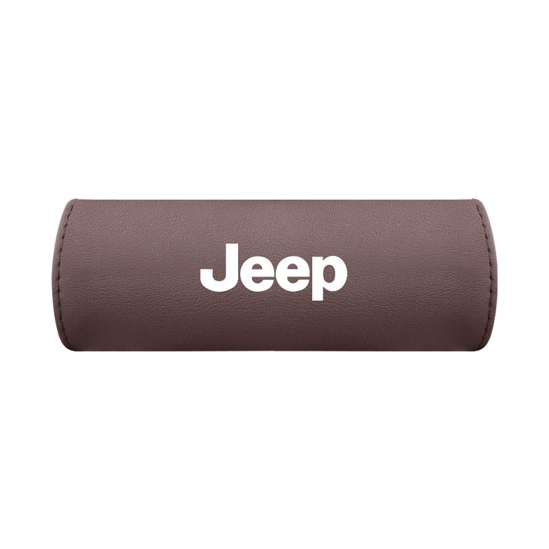 Leather Car Roof Armrest Non-slip Handle Protector Pull Cover For Jeep Grand Cherokee Wrangler JK Gladiator Compass Renegade AJQ1