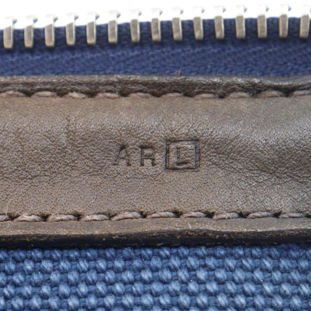 Hermes Kavasmira PM Handbag MedorHardware Navy Blue Canvas Unisex Used