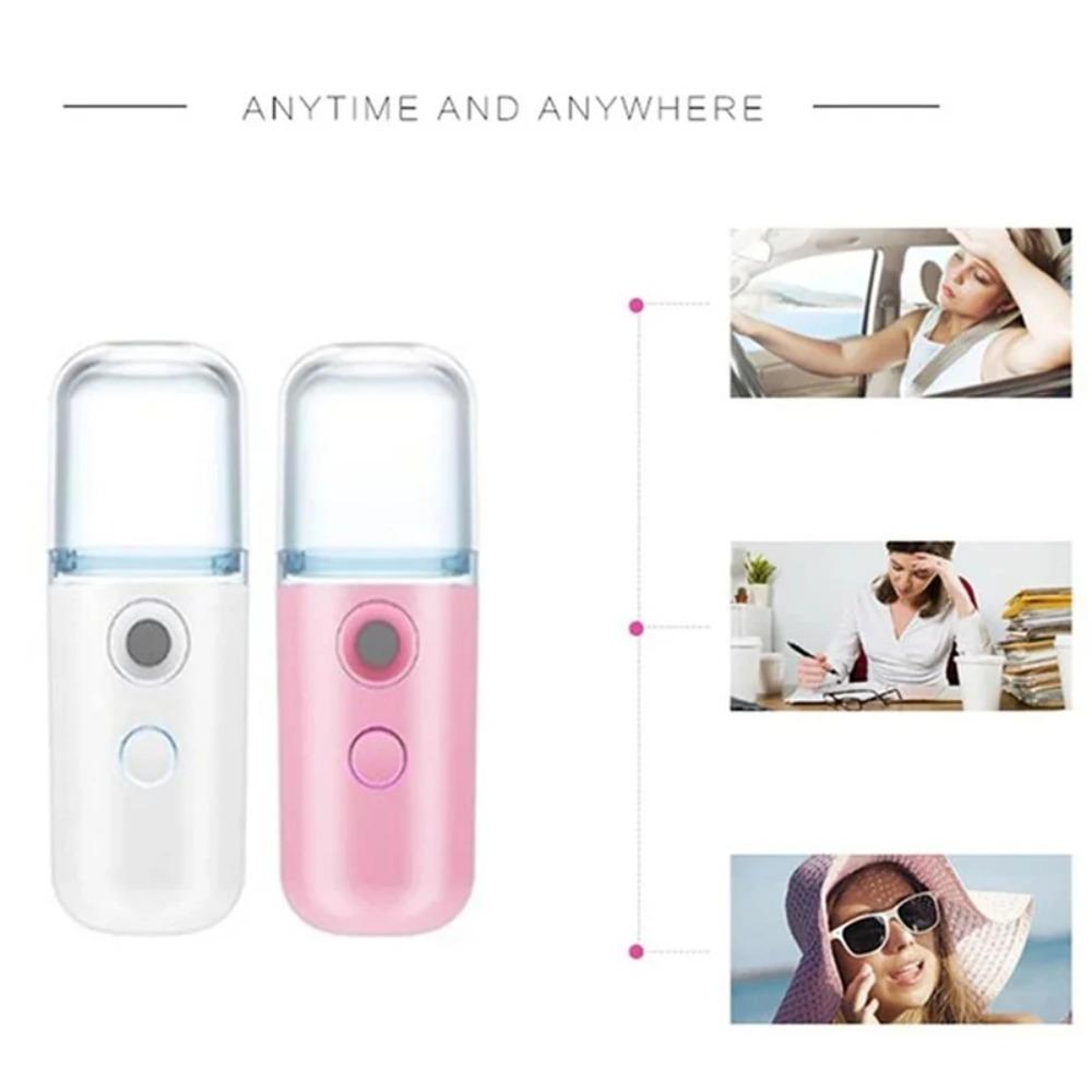 Nano Mister 30 ml Mini Face Humidifier Portable Facial Sprayer USB Rechargeable Handy Skin Care Machine for Face Hydrating