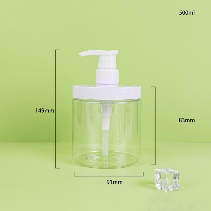 Hot Sale Practical Wide Mouth Empty Plastic Pump Dispenser Bottles Refillable Container For Travel Shower Soap Daily Work