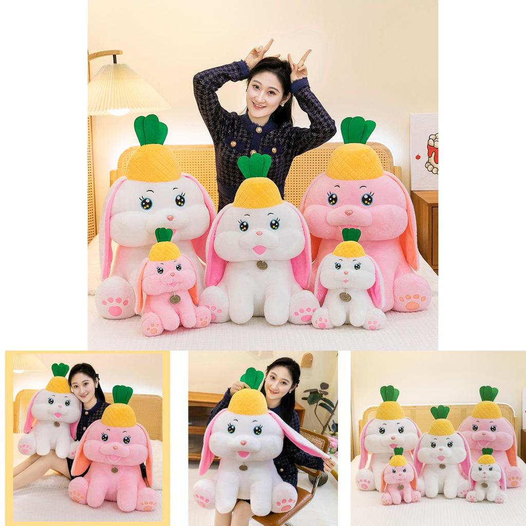 Adorable Bunny Plush Toy Cute Pineapple Rabbit Doll Soft Pillow For Girls Sleep Comfort