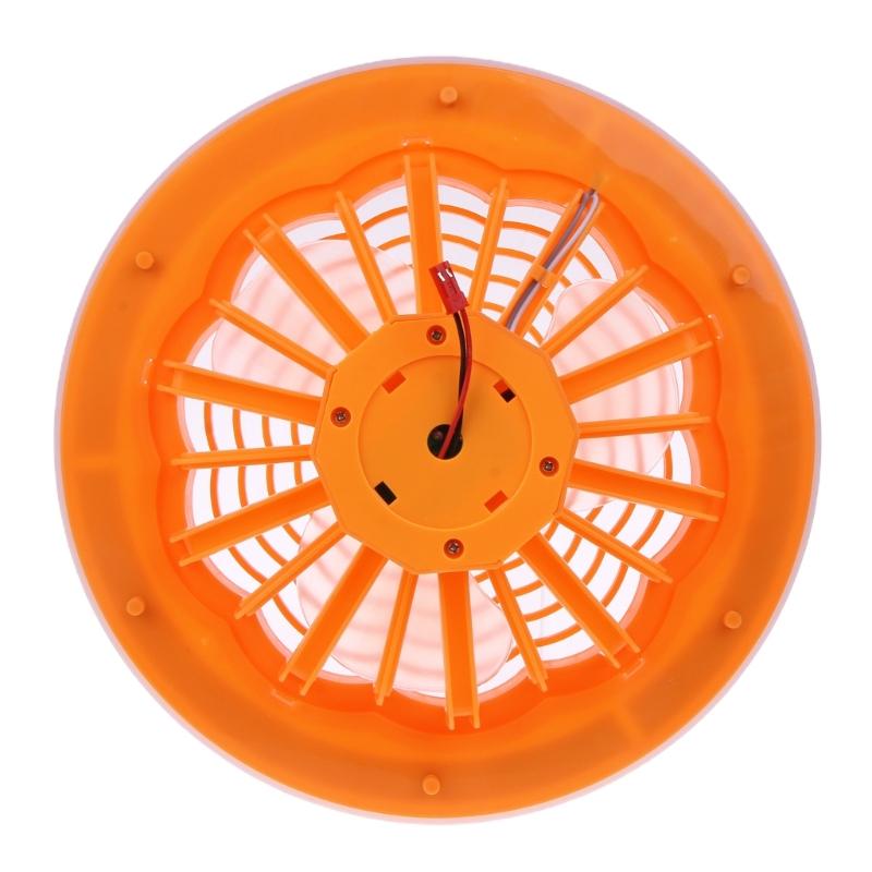 Ceiling Fan Light E27 Lamp Head Cooler Fan with Remote Control Adjustable Wind Speed for Study Bedroom Bathroom