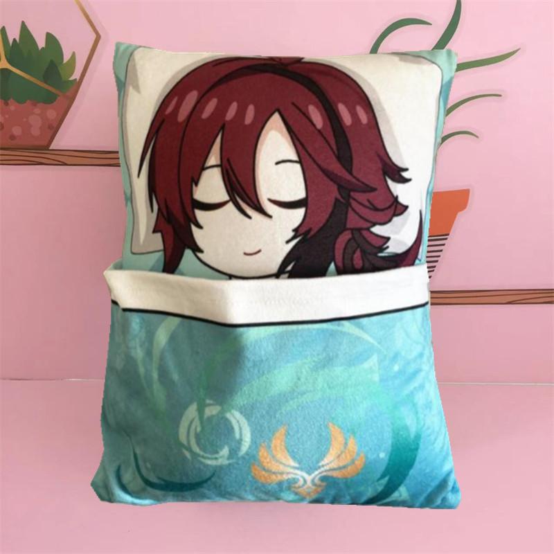 

36cm Genshin Impact Square Pillow Kamisato Ayato Kazuha Shikanoin Heizou Yae Miko Game Anime Sleeping Stuffed Cushion Doll Toy 36cm