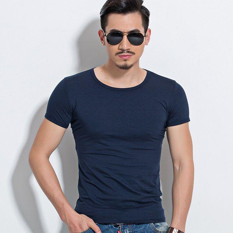 Men's Summer Casual Fashion Solid Color O-neck T-shirt With Short Sleeves