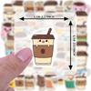 35pcs Playful Coffee Stickers Cute Cute Drinks Stationery Stickers Funny Stickers For DIY Phone Guitar Laptop Notebook Suitcase