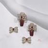 Princess Rhinestone Bow Nail Art Stickers - Colorful Crystal Pendant Accessories