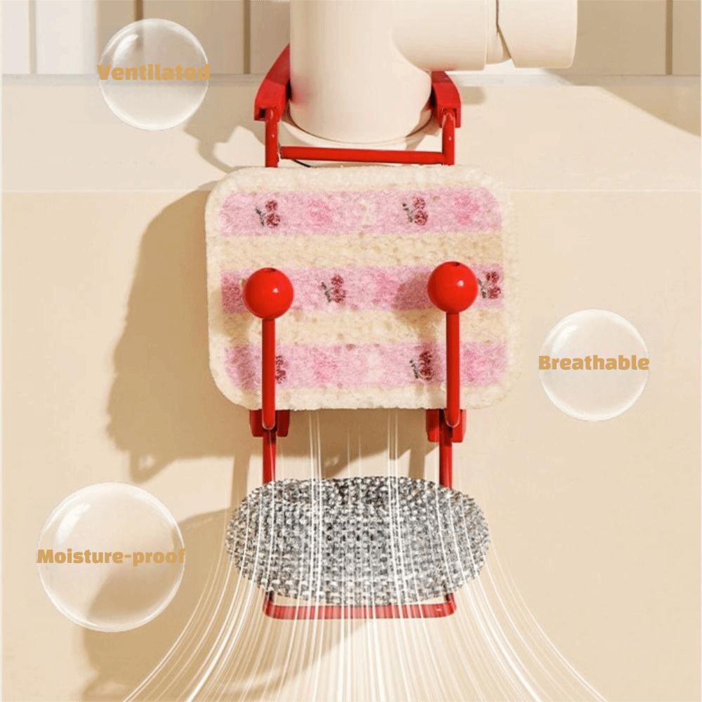 Multi-Purpose Metal Sink Drying Rack Iron Rustproof Kitchen Sink Organizer Wall Sucker Drain Holder Soap Stand Kitchen