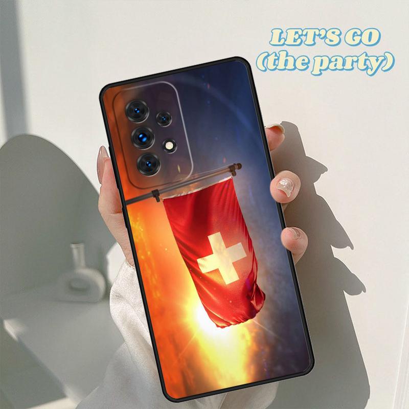 Switzerland Swiss Flag phone case For Samsung Galaxy A42 A31 A40 A51 A71 A32 A80 A91 A52 A72 A73 A20e A21S A50 A70 A11 A12 Cover