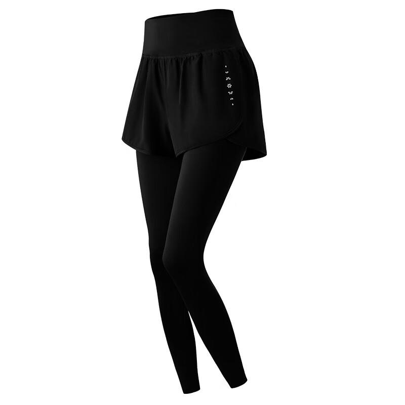 WEZHO Men's False Two-Piece Running & Yoga Tights with Back Pocket