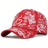 Unisex Letter Graffiti Print Baseball Caps Spring Autumn Outdoor Adjustable Casual Hats Dad Hat Sunscreen Hat
