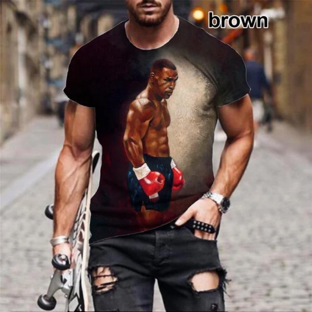 Mode Zomer Bokser Ster Mike Tyson 3D Geprint T-shirt Persoonlijkheid Grappig Casual Sport T-shirt Tops Grote Maten