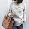 Winter Super Soft and Comfortable Solid Color Turtleneck Pullover Women's Sweater Fashion Zipper Sexy Top Ladies Hipster Clothes S-5XL