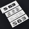 cxjva7 3D ABS Chrome S 63 Logo S63 Emblem Letters Sticker Car Trunk Badge Decal For S63 C217 Accessories