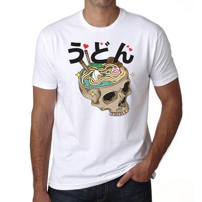 Men's Graphic T-Shirt Chinese Food Skull Shirt - Funny Halloween Tee