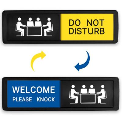 Waterproof Office Door Sign Self Adhesive Please Do Not Disturb Hotel Bulletin Board Acrylic Door Slider Signs Conference Room