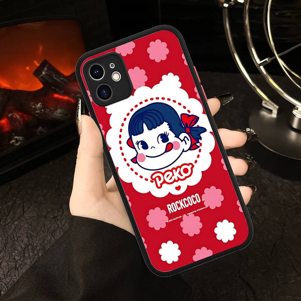 

Brand P-peko Chan Lovely Girl Phone Case For IPhone 11 12 13 14 15 16 Pro Plus X XS MAX Matte Bumper Shockproof Cover iphone 13pro max