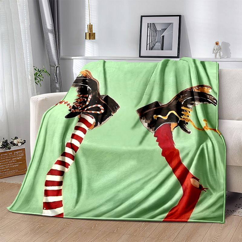 Coperta in Flanella di Pippi Calzelunghe Morbida Calda per Tutte le Stagioni, Design per Campeggio, Viaggio in Auto, Escursionismo Divano, Letto, Ufficio Regalo Perfetto per Feste