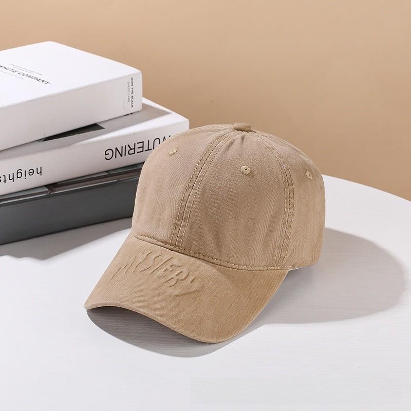 Style Letter Embroidered Cotton Baseball Cap With Sun Protection For Casual Wear